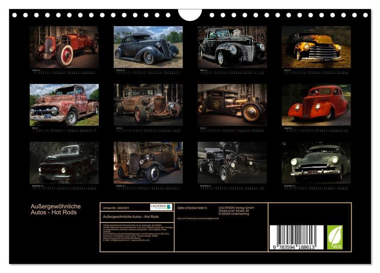 Produktbild: Au&szlig;ergew&ouml;hnliche Autos - Hot Rods (Wandkalender 2027 DIN A4 quer), CALVENDO Monatskalender
