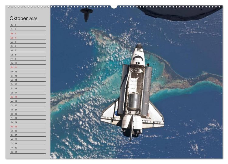Produktbild: Space Shuttle. Impressionen aus der Raumfahrt (Wandkalender 2026 DIN A2 quer), CALVENDO Monatskalender