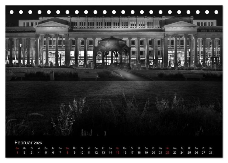 Produktbild: Stuttgart bei Nacht (Tischkalender 2026 DIN A5 quer), CALVENDO Monatskalender