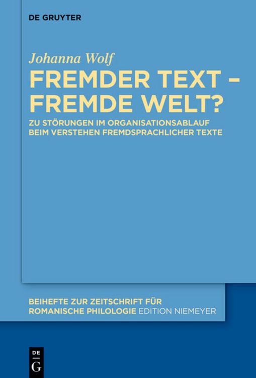 Produktbild: Fremder Text &ndash; fremde Welt?