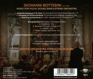Produktbild: Bottesini:Music For Violin,Double-Bass&String Orch