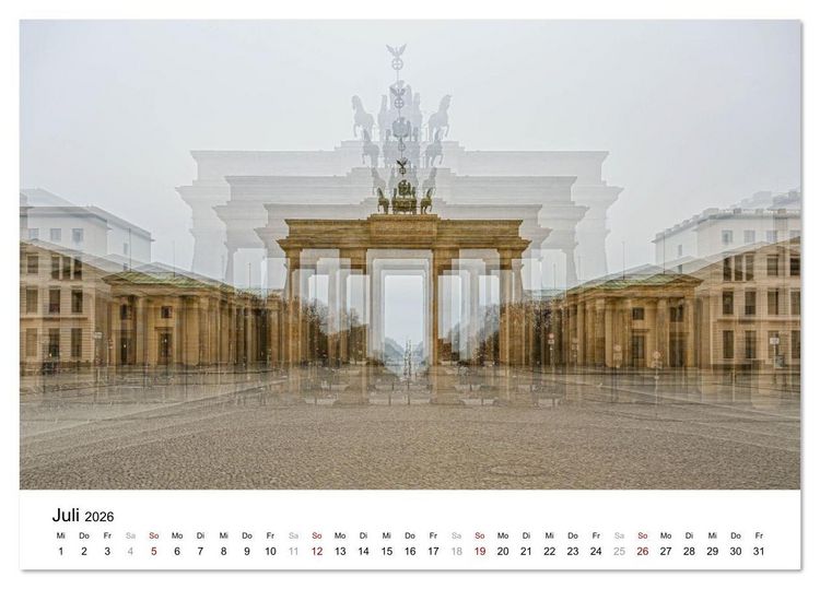 Produktbild: Berlin &ndash; Ikonen in Mehrfachbelichtung (Tischkalender 2026 DIN A5 quer), CALVENDO Monatskalender