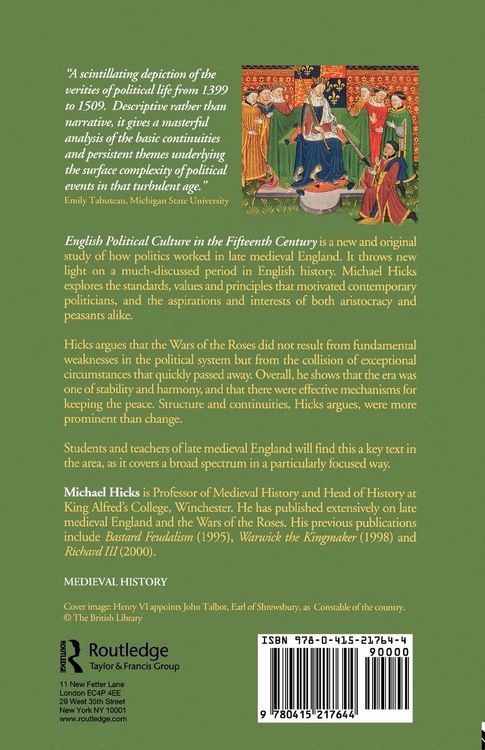 Produktbild: English Political Culture in the Fifteenth Century