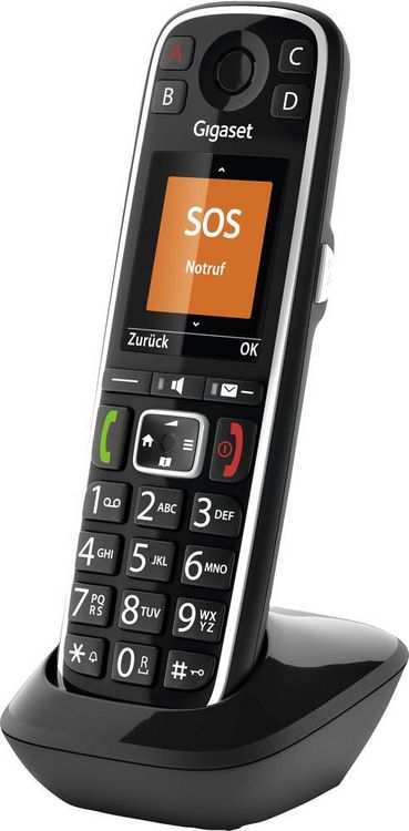 Produktbild: Gigaset E720HX DECT, GAP, Bluetooth&reg; Schnurloses Telefon analog Babyphone, Bluetooth, Freisprechen, f&uuml;r H&ouml;rger&auml;te kompatibel, inkl. Mobilteil, Op