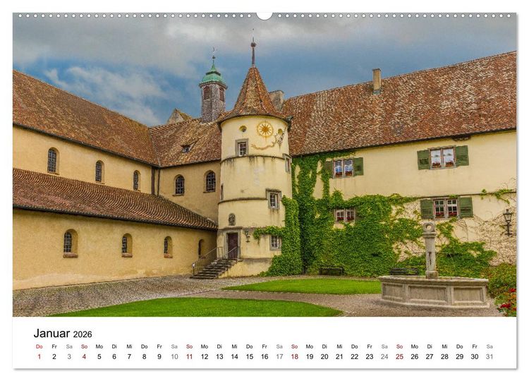 Produktbild: Klosterinsel Reichenau - UNESCO-Welterbe am Bodensee (Wandkalender 2026 DIN A2 quer), CALVENDO Monatskalender