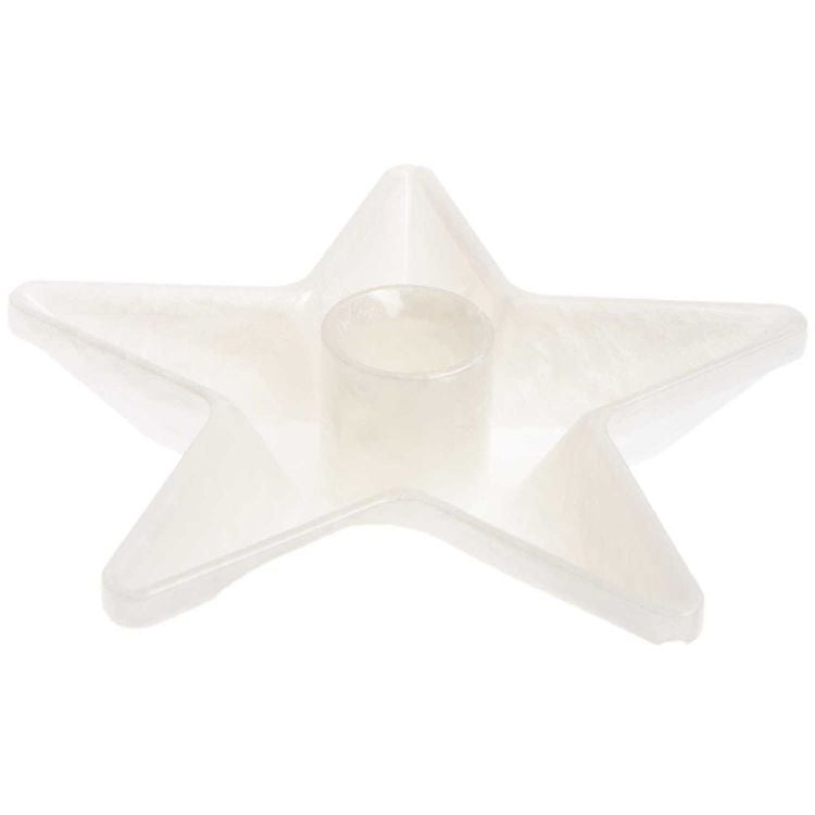 Produktbild: Silikon Gießform Kerzenhalter Stern, 15 x 15 x 3,5 cm / Außenmaß Silikonform 15,5 x 15,5 x 4 cm
