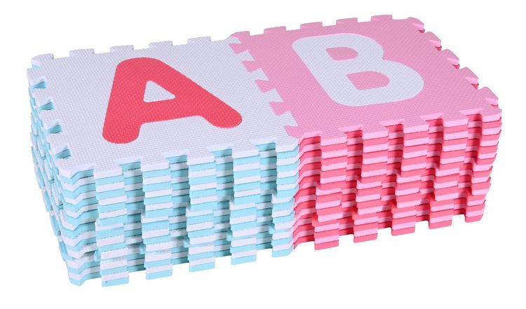 Produktbild: Knorrtoys 21020 - Puzzlematte Alphabet + Zahlen pink-rosa, Gesamtgr&ouml;&szlig;e: 180x180cm, Schaumstoff