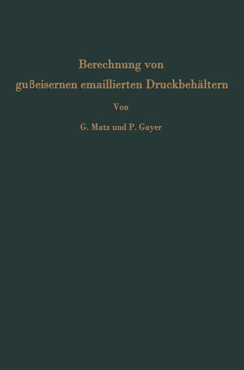 Produktbild: Berechnung von gu&szlig;eisernen emaillierten Druckbeh&auml;ltern