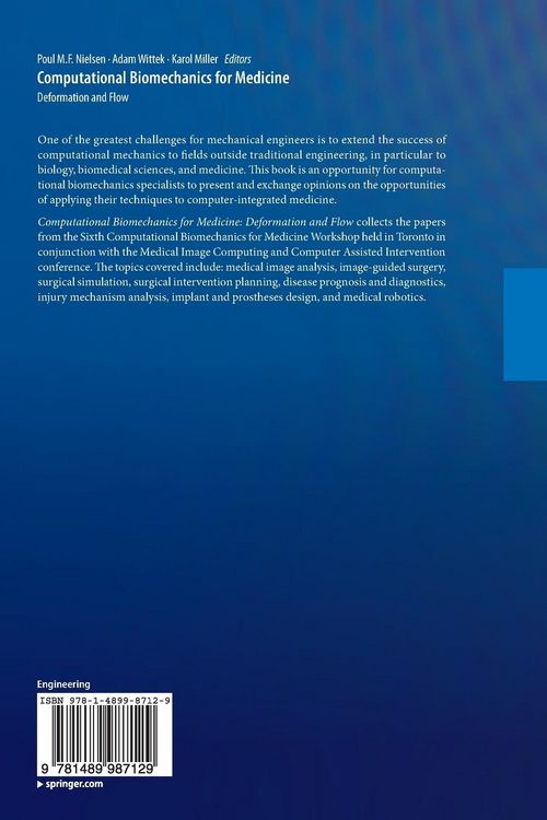 Produktbild: Computational Biomechanics for Medicine