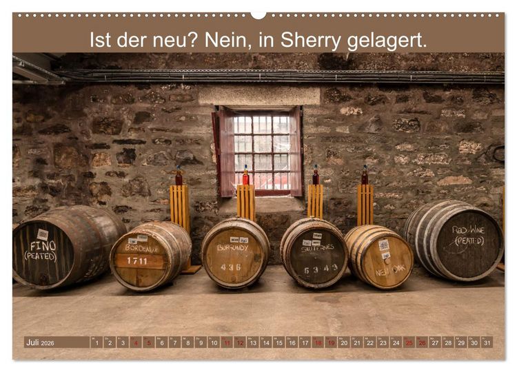 Produktbild: Witzige Whisky-Werbeslogans (Wandkalender 2026 DIN A2 quer), CALVENDO Monatskalender