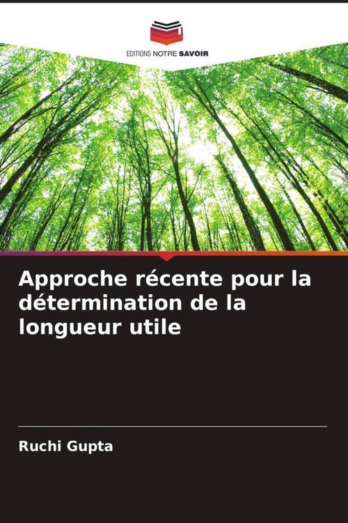 Produktbild: Approche r&eacute;cente pour la d&eacute;termination de la longueur utile