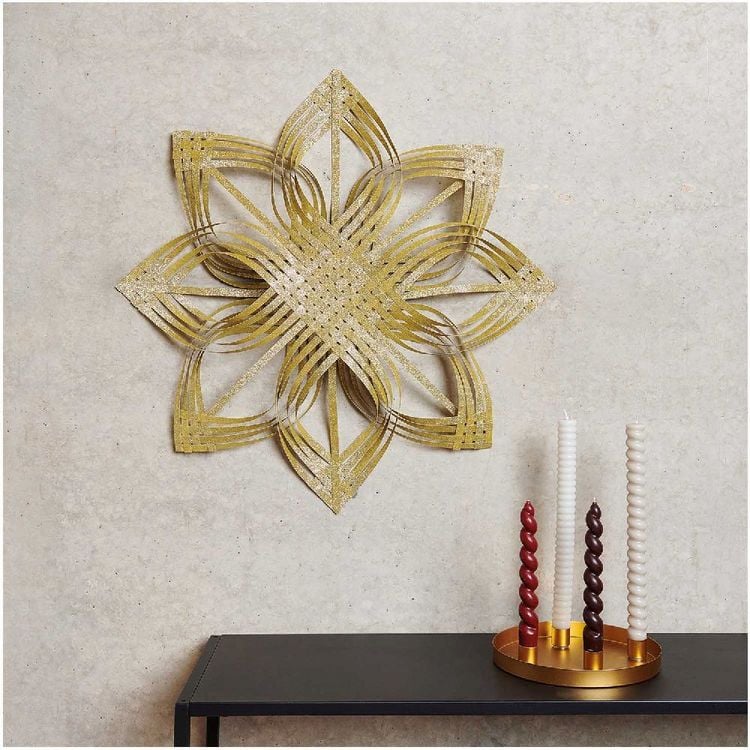 Produktbild: Bastelset Webstern, glitter gold, 60