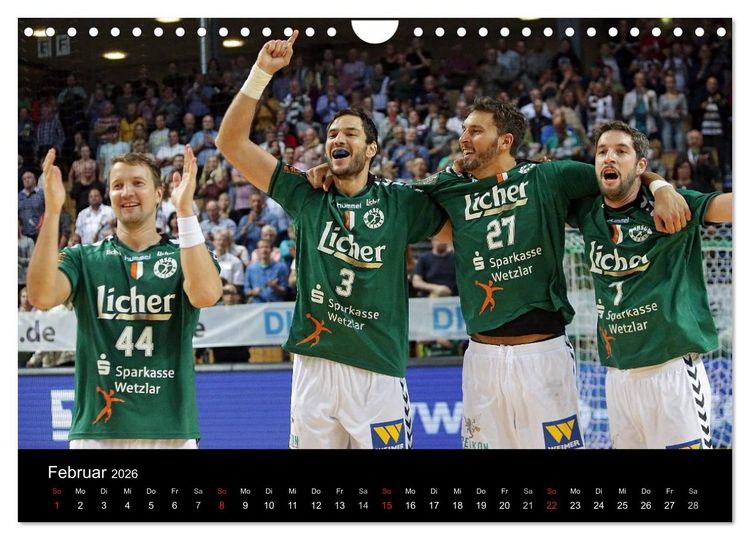 Produktbild: Handball Bundesliga - HSG Wetzlar (Wandkalender 2026 DIN A4 quer), CALVENDO Monatskalender