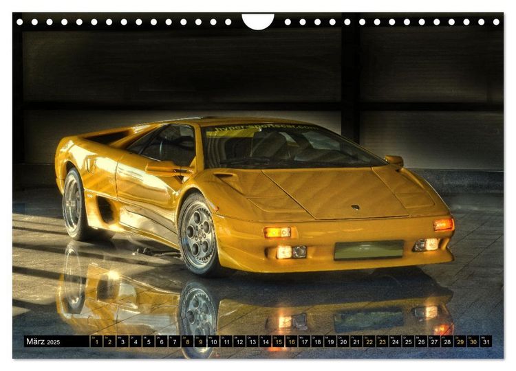 Produktbild: Ein Teufel in Gelb Lamborghini Diablo PHOTOART (Wandkalender 2025 DIN A4 quer), CALVENDO Monatskalender