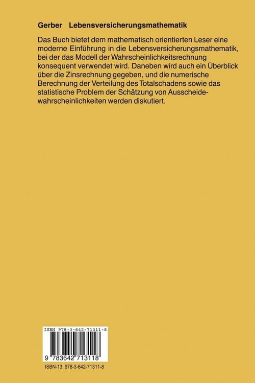 Produktbild: Lebensversicherungsmathematik
