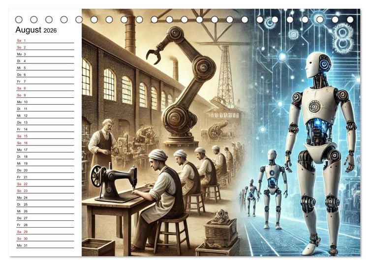 Produktbild: Fortschritt im Fokus - Wandel der Zeit (Tischkalender 2026 DIN A5 quer), CALVENDO Monatskalender