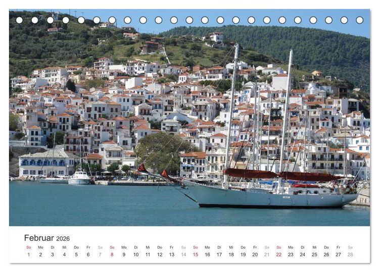 Produktbild: Sporadeninsel Skiathos (Tischkalender 2026 DIN A5 quer), CALVENDO Monatskalender