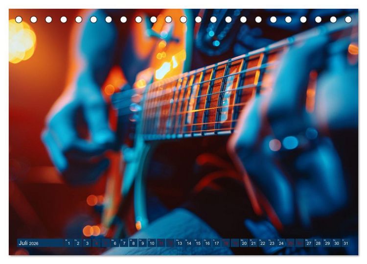 Produktbild: Wegbegleiter Gitarre (Tischkalender 2026 DIN A5 quer), CALVENDO Monatskalender