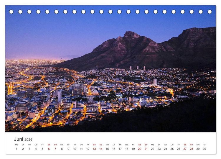 Produktbild: Kapstadt - Die bezaubernde Stadt am Kap der guten Hoffnung. (Tischkalender 2026 DIN A5 quer), CALVENDO Monatskalender