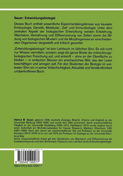 Produktbild: Entwicklungsbiologie