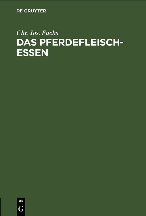 Produktbild: Das Pferdefleischessen