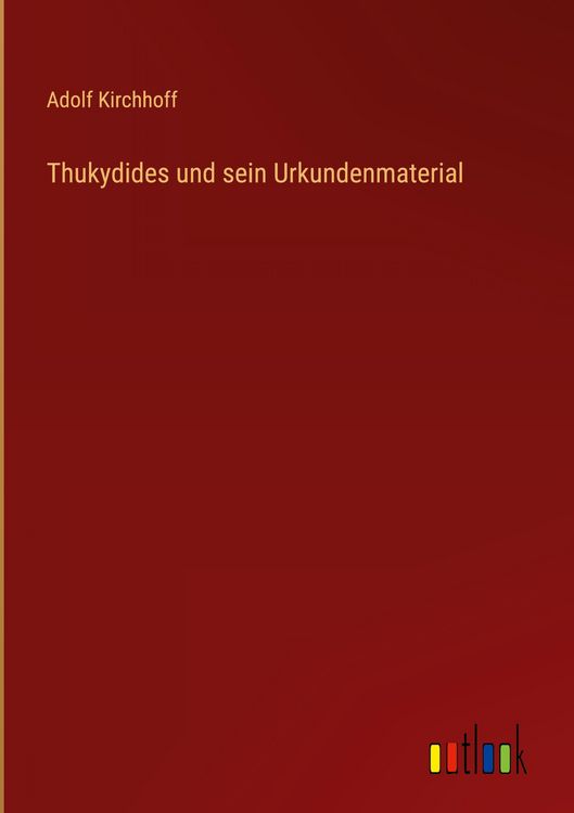 Produktbild: Thukydides und sein Urkundenmaterial