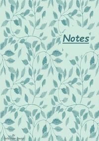 Produktbild: Notizbuch A5 liniert [Blue Leaves &ndash; Blaue Bl&auml;tter] Softcover von Daily Paper Design | 80 Seiten | als Tagebuch, Bullet Journal, Notizheft &amp; aus na