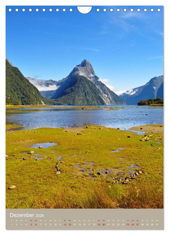 Produktbild: Erleben Sie mit mir das beeindruckende Neuseeland (Wandkalender 2026 DIN A4 hoch), CALVENDO Monatskalender