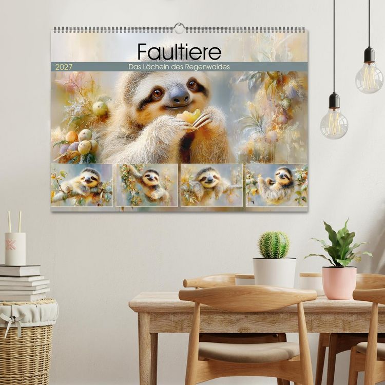 Produktbild: Faultiere. Das L&auml;cheln des Regenwaldes (Wandkalender 2027 DIN A2 quer), CALVENDO Monatskalender