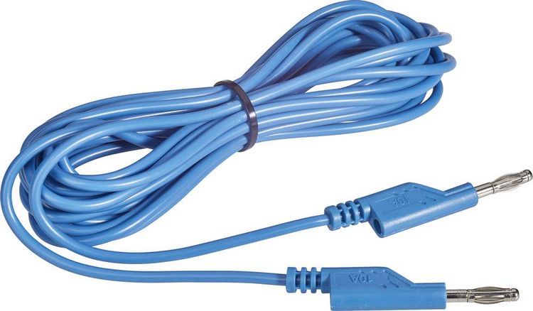 Produktbild: VOLTCRAFT MS5/BL Messleitung Lamellenstecker 4mm Lamellenstecker 4mm 5.00m Blau 1St.