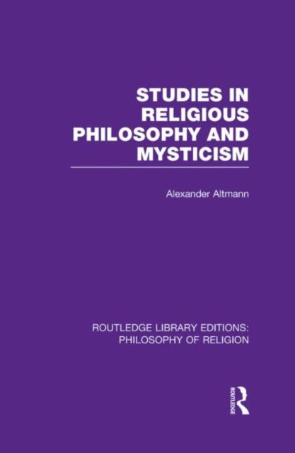 Produktbild: Studies in Religious Philosophy and Mysticism