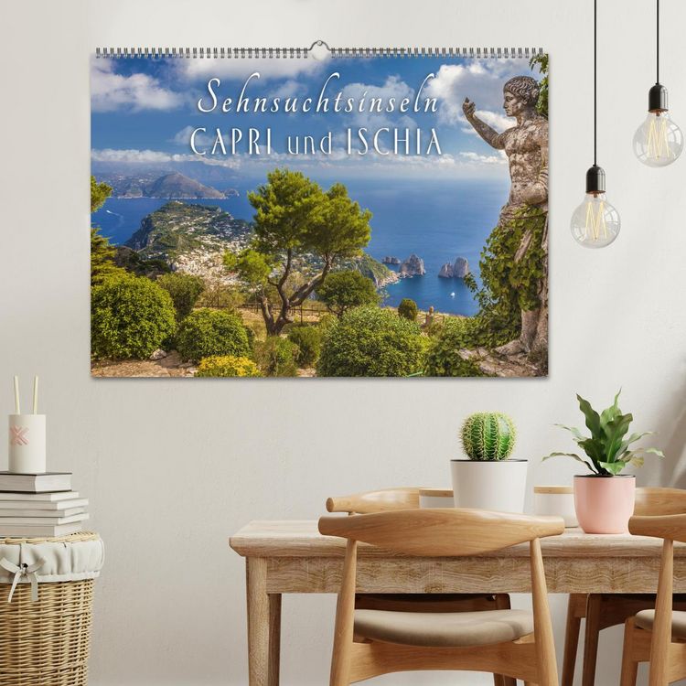 Produktbild: Sehnsuchtsinseln Capri und Ischia (Wandkalender 2026 DIN A2 quer), CALVENDO Monatskalender