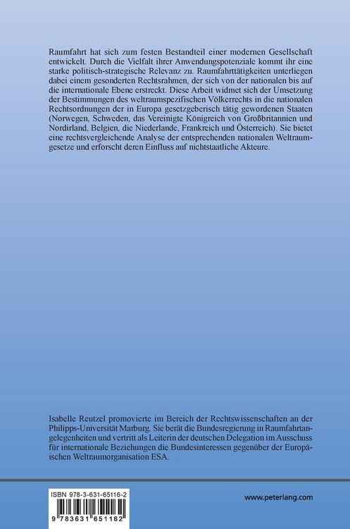 Produktbild: Das Weltraumrecht in Europa
