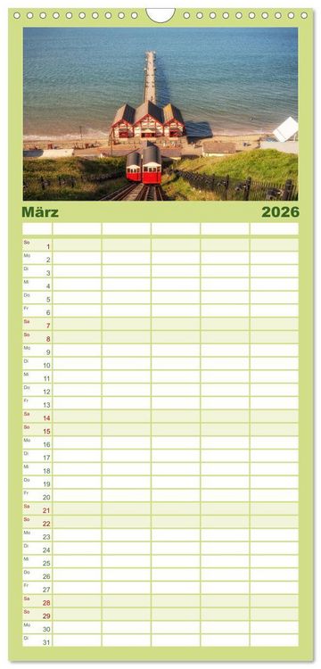 Produktbild: Familienplaner 2026 - Yorkshire - Dales und Coast mit 5 Spalten (Wandkalender, 21 x 45 cm) CALVENDO