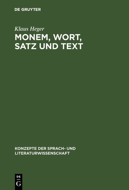 Produktbild: Monem, Wort, Satz und Text