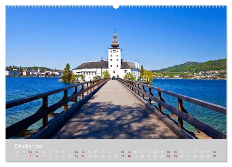 Produktbild: Am sch&ouml;nen Traunsee im Salzkammergut (hochwertiger Premium Wandkalender 2026 DIN A2 quer), Kunstdruck in Hochglanz