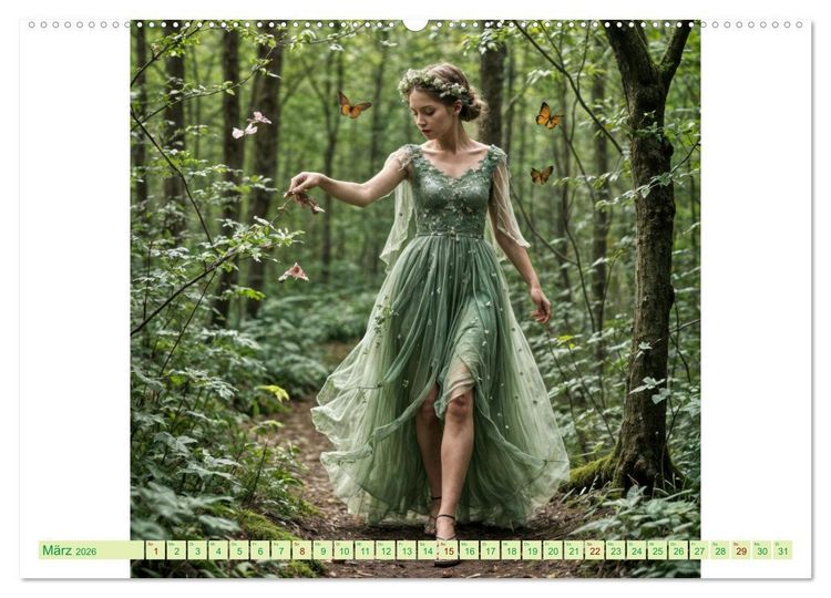 Produktbild: Feenfl&uuml;gel und L&auml;cheln KI - Die zauberhafte Welt der Feenkinder (Wandkalender 2026 DIN A2 quer), CALVENDO Monatskalender