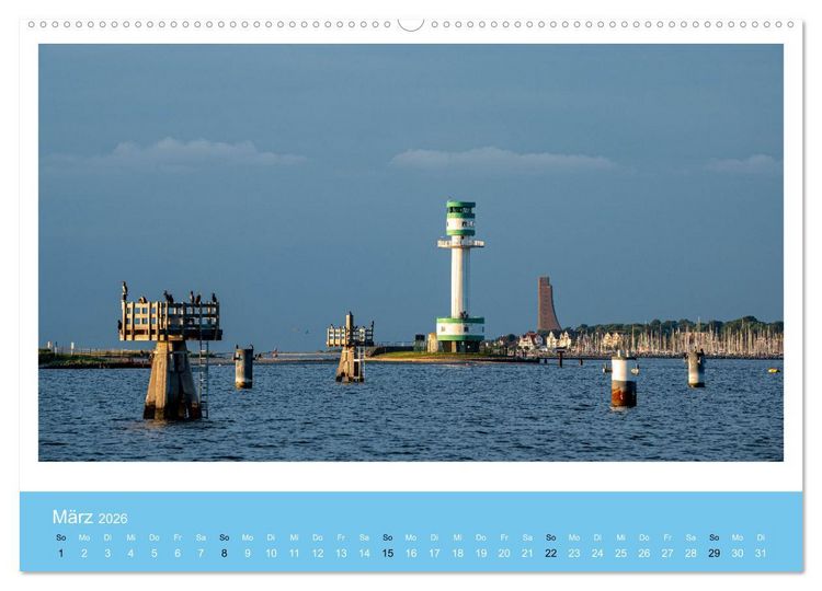 Produktbild: Kiel: Maritime Impressionen (Wandkalender 2026 DIN A2 quer), CALVENDO Monatskalender