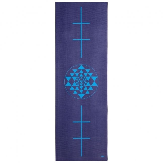 Produktbild: Yogamatte Leela Collection Yantra/Alignment, dunkelblau