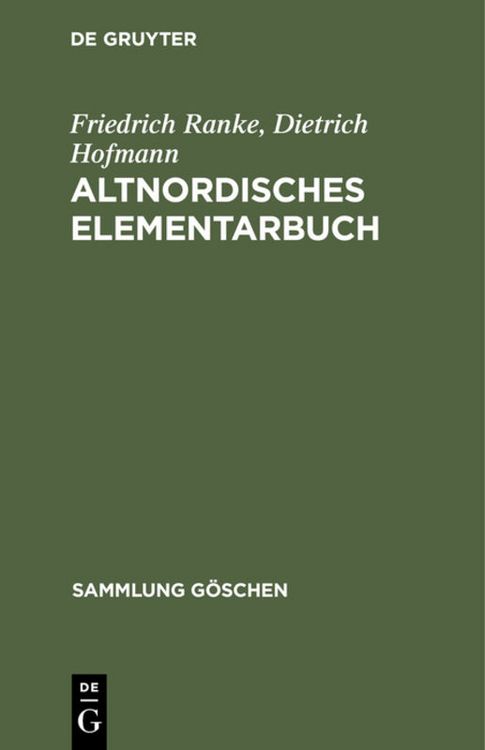 Produktbild: Altnordisches Elementarbuch