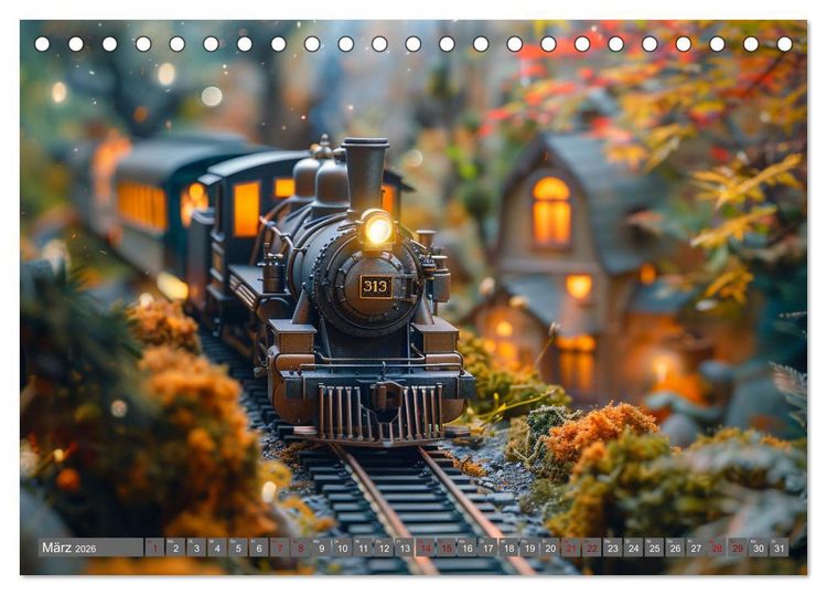 Produktbild: Modelleisenbahnen sind cool (Tischkalender 2026 DIN A5 quer), CALVENDO Monatskalender