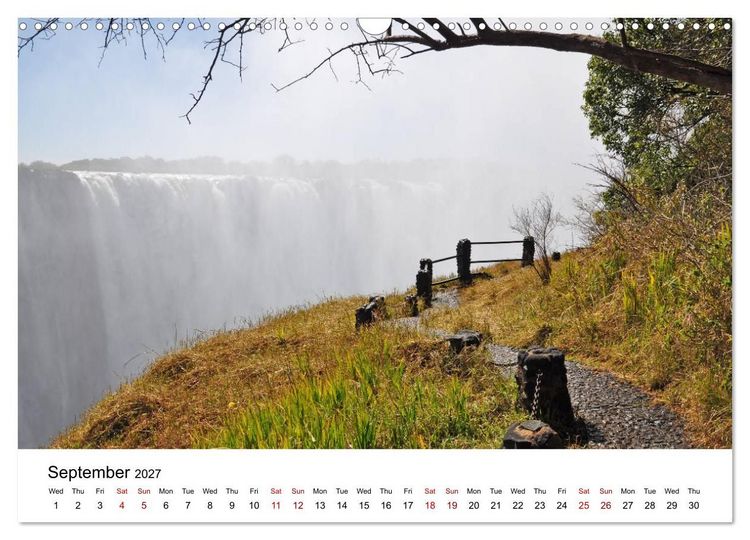Produktbild: World natural heritage Victoria Falls - The smoke that thunders (Wall Calendar 2027 DIN A3 landscape), CALVENDO 12 Month Wall Calendar