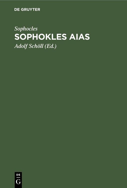 Produktbild: Sophokles Aias