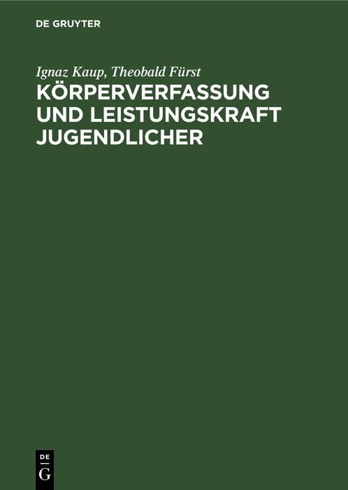 Produktbild: K&ouml;rperverfassung und Leistungskraft Jugendlicher