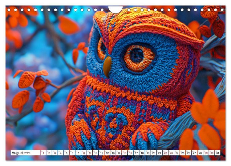 Produktbild: Strick-Safari - Gestrickte Tiere zum Verlieben (Wandkalender 2026 DIN A4 quer), CALVENDO Monatskalender