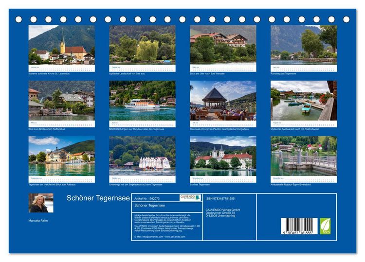 Produktbild: Sch&ouml;ner Tegernsee (Tischkalender 2026 DIN A5 quer), CALVENDO Monatskalender