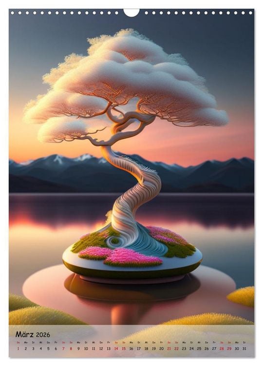 Produktbild: Bonsai Kunstwerke (Wandkalender 2026 DIN A3 hoch), CALVENDO Monatskalender