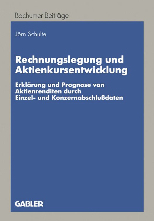 Produktbild: Rechnungslegung und Aktienkursentwicklung