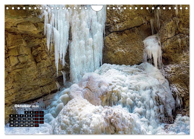 Produktbild: Winterzauber in der Breitachklamm bei Oberstdorf (Wandkalender 2026 DIN A4 quer), CALVENDO Monatskalender
