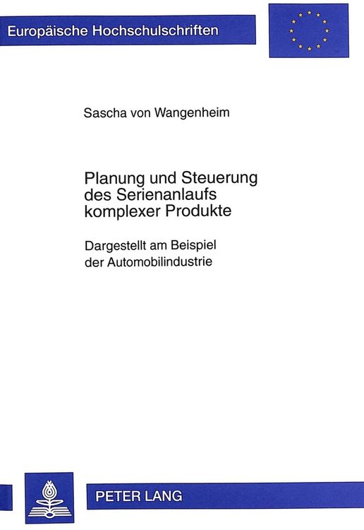 Produktbild: Planung und Steuerung des Serienanlaufs komplexer Produkte